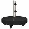 vidaXL Base para sombrilla 30kg Negro Granito y Acero Inoxidable