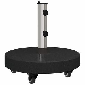 vidaXL Base para sombrilla 30kg Negro Granito y Acero Inoxidable