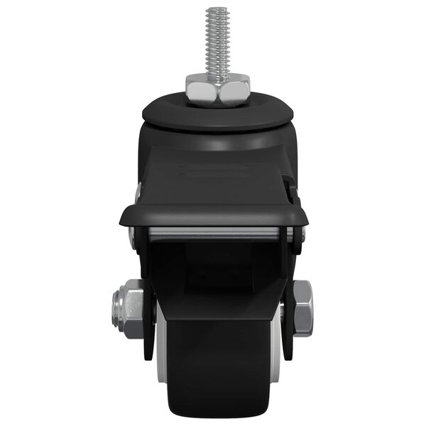 vidaXL Ruedas 12 pcs Negro M6 x 37 mm Hierro y Nailon