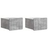 vidaXL Mesita de Noche de Pared 2 pcs Gris Hormig&oacute;n 33 x 34,5 x 24 cm