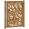 vidaXL Puerta de jard&iacute;n 100x125 cm de acero corten con dise&ntilde;o ondulado
