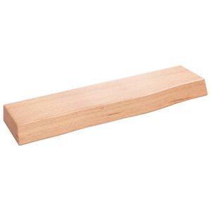 vidaXL Estante de pared madera de roble tratada marr&oacute;n claro 40x10x4cm