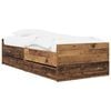 vidaXL Estructura de cama Madera envejecida Madera de ingenier&iacute;a