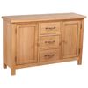 vidaXL Aparador grande 3 cajones madera maciza roble 110x33,5x70 cm