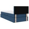 vidaXL Cama con almacenamiento y LED con LED Azul 100 x 200 cm tela