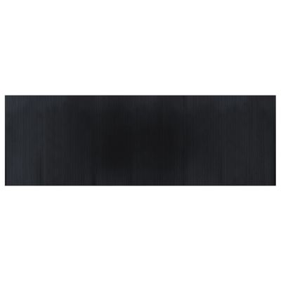 vidaXL Alfombra rectangular bambú negro 100x300 cm