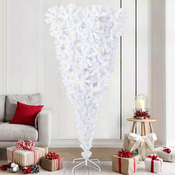 vidaXL &Aacute;rbol de Navidad artificial con 300 LED 210 cm PVC y Acero