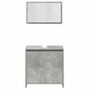 vidaXL Set muebles de ba&ntilde;o 2 piezas madera contrachapada gris hormig&oacute;n