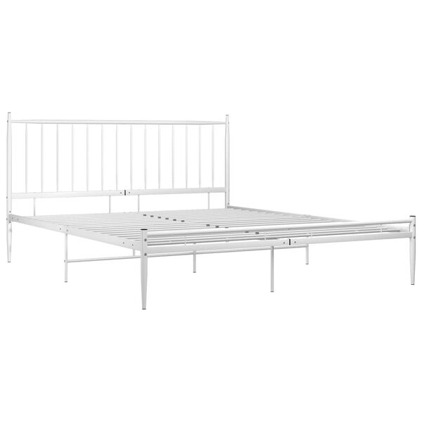 vidaXL Estructura de cama sin colch&oacute;n metal blanco 200x200 cm