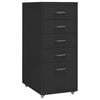 vidaXL Armario archivador m&oacute;vil metal negro 28x41x69 cm