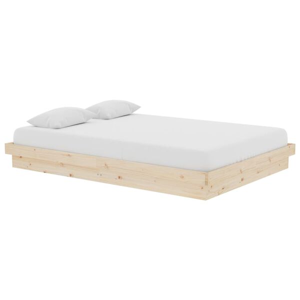 vidaXL Estructura de cama madera maciza 140x200 cm