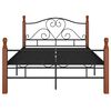 vidaXL Estructura de cama sin colch&oacute;n metal negro 120x200 cm