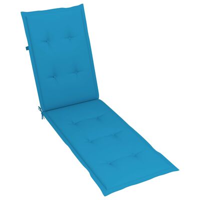 vidaXL Cojín para tumbona azul (75+105)x50x4 cm