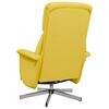 vidaXL Sill&oacute;n reclinable con reposapi&eacute;s tela amarillo claro