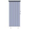 vidaXL Estor enrollable de exterior azul y blanco 120x250 cm