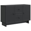 vidaXL Aparador con caj&oacute;n Negro 89 x 34,5 x 60 cm Madera de Ingenier&iacute;a