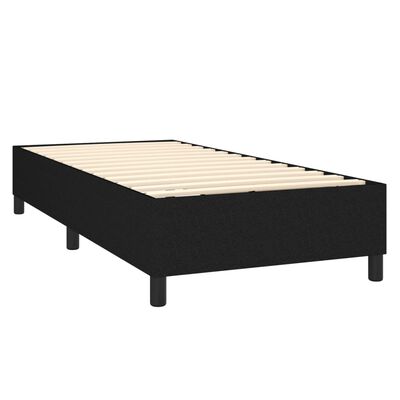 vidaXL Estructura de cama de tela negro 90x190 cm
