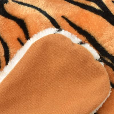 vidaXL Alfombra afelpada de tigre 144 cm marrón