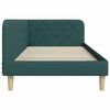 vidaXL Estructura de cama en esquina Verde oscuro 90 x 200 cm tela
