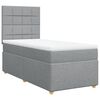 vidaXL Cama box spring con colch&oacute;n tela gris claro 100x200 cm
