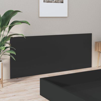 vidaXL Cabecero de cama madera contrachapada negro 200x1,5x80 cm