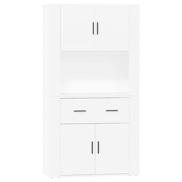 vidaXL Aparador alto madera contrachapada blanco