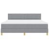 vidaXL Cama Box Spring LED con coj&iacute;n Gris Claro 180 x 200 cm tela