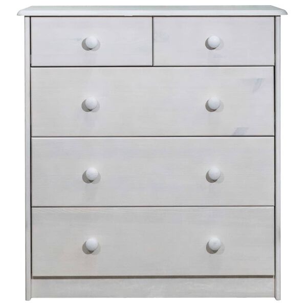 vidaXL Cajonera de madera maciza de pino 75x35x80,5 cm