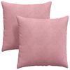 vidaXL Cojines de sofá 2 pcs Rosa 60 x 60 cm Tela de pana