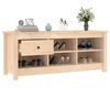 vidaXL Mueble zapatero de madera maciza de pino 110x38x45,5 cm
