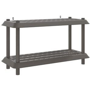 vidaXL Estanter&iacute;a 2 niveles 100 x 40 x 55,5 cm PP Gris Claro