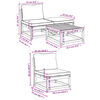 vidaXL Set de muebles de jardín 4 pzs y cojines madera maciza acacia