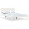 vidaXL Estructura de cama sin colch&oacute;n madera de pino blanca 90x200 cm
