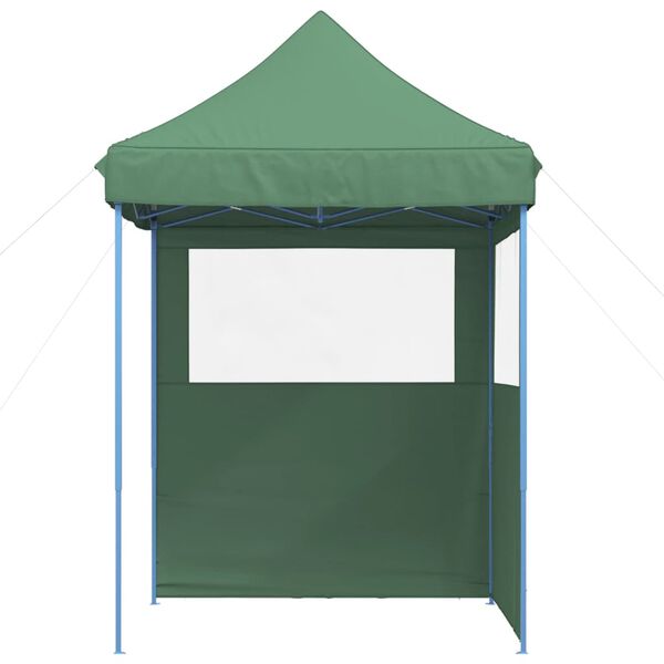 vidaXL Tienda de fiesta plegable Pop-Up con 2 paredes laterales verde