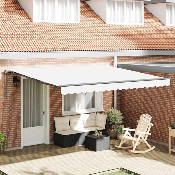 vidaXL Toldo Retr&aacute;ctil Manual 400 x 350 cm Poli&eacute;ster y Acero