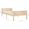 vidaXL Estructura de cama sin colch&oacute;n madera maciza de pino 100x200 cm