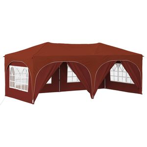 vidaXL Carpa Plegable para Fiestas 575 x 288 x 245 cm Terracota