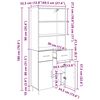 vidaXL Aparador alto con caj&oacute;n Roble artesanal 69,5 x 34 x 180 cm
