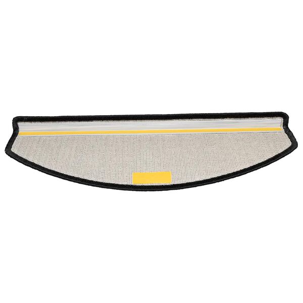 vidaXL Felpudos para escaleras 20 unidades 65x24x4 cm antracita semicirculares grandes
