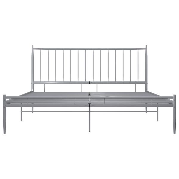 vidaXL Estructura de cama sin colchón metal gris 200x200 cm