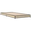 vidaXL Estructura cama madera ingenier&iacute;a metal roble Sonoma 75x190 cm