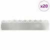 vidaXL Borduras para c&eacute;sped 20 pcs Plateado 103 x 0,05 x 22 cm