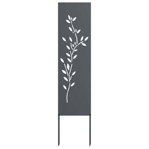 vidaXL Pantalla de Privacidad para Jard&iacute;n Floral Antracita 32 x 140 cm