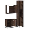 vidaXL Set de muebles baño 3 pzas madera contrachapada roble marrón