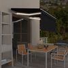 vidaXL Toldo retráctil manual con persiana y luz LED antracita 3x2,5 m