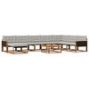 vidaXL Conjunto de sof&aacute;s de exterior 9 pcs Natural y Gris Claro