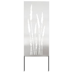 vidaXL Pantalla de Privacidad para Jard&iacute;n Floral Plateado 50 x 140 cm