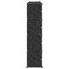 vidaXL Estanter&iacute;a de cubos con 16 compartimentos y puertas PP negro