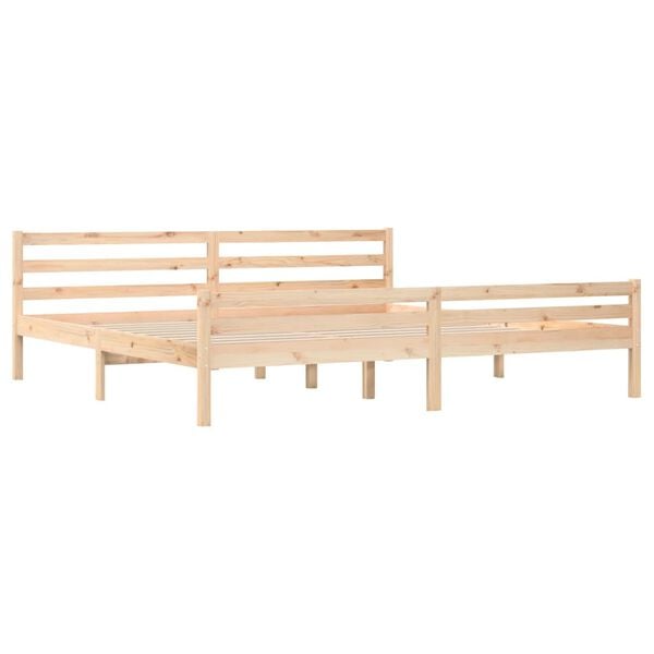 vidaXL Estructura de cama sin colch&oacute;n madera maciza 200x200 cm