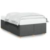 vidaXL Estructura de cama sin colch&oacute;n tela gris oscuro 120x190 cm